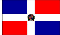 Dominican Republic Hand Waving Flags